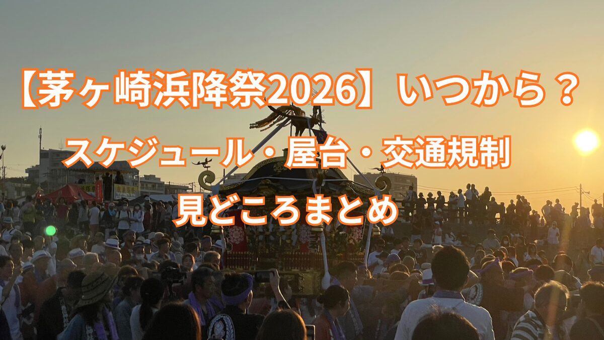 茅ヶ崎浜降祭で朝焼けの海に集まる神輿と人々の様子